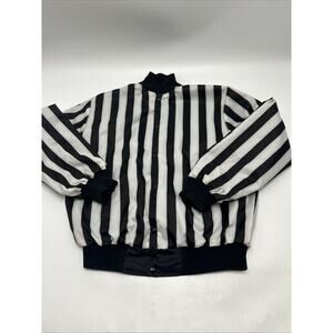 Vtg Cliff Keen Sports JACKET Striped & Black Reversible Mens Size M MADE IN USA